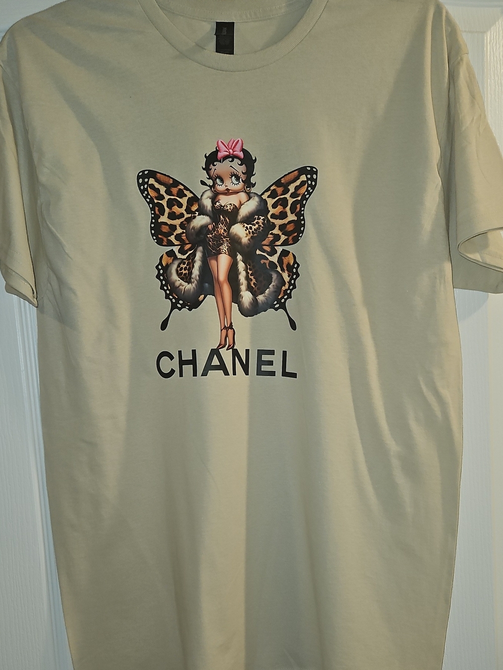 Graphic Shirt Quality Custom Leopard Butterfly Betty Boop Print New